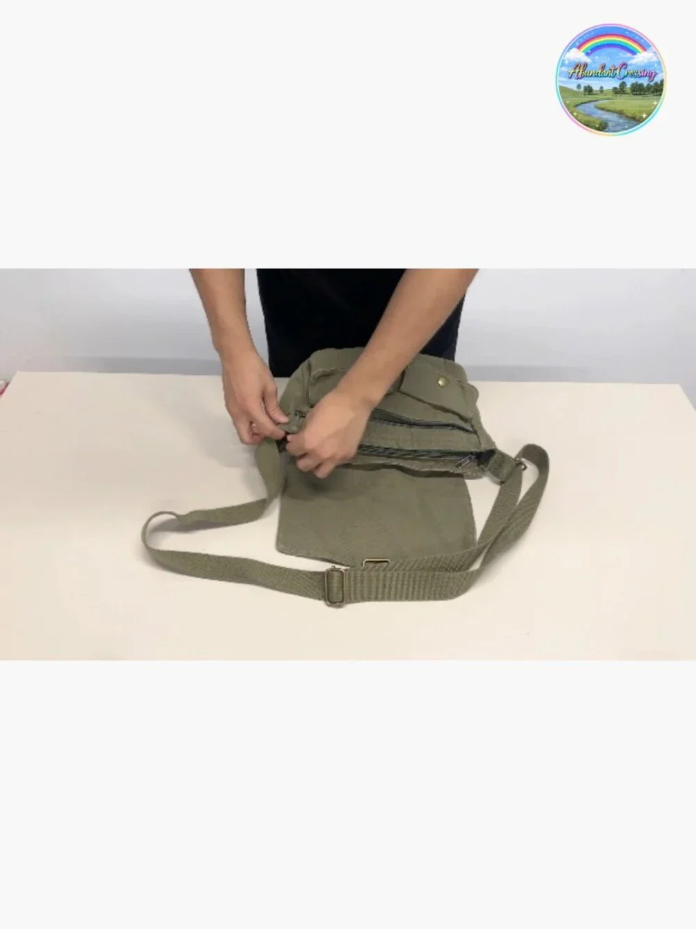 Vintage Canvas Messenger Bag Crossbody Shoulder Satchel